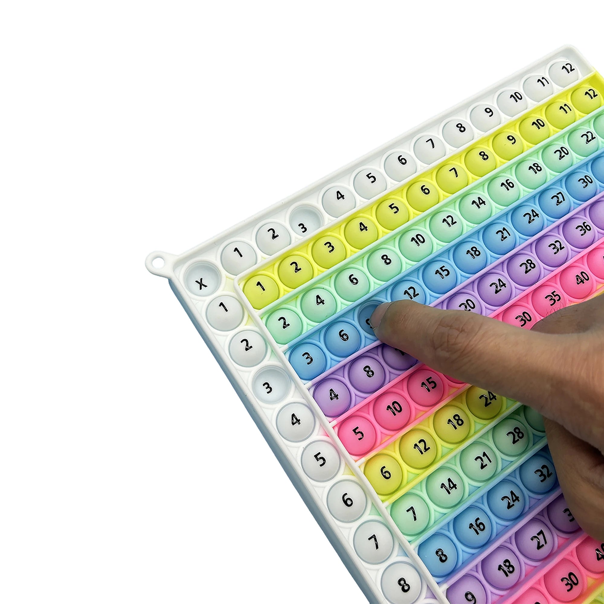 Numbers 12x12 Multiplication 12+12 Addition Math Games Fidget Toy Quick Push Educational Learning Toys with Push Bubbles for Kid