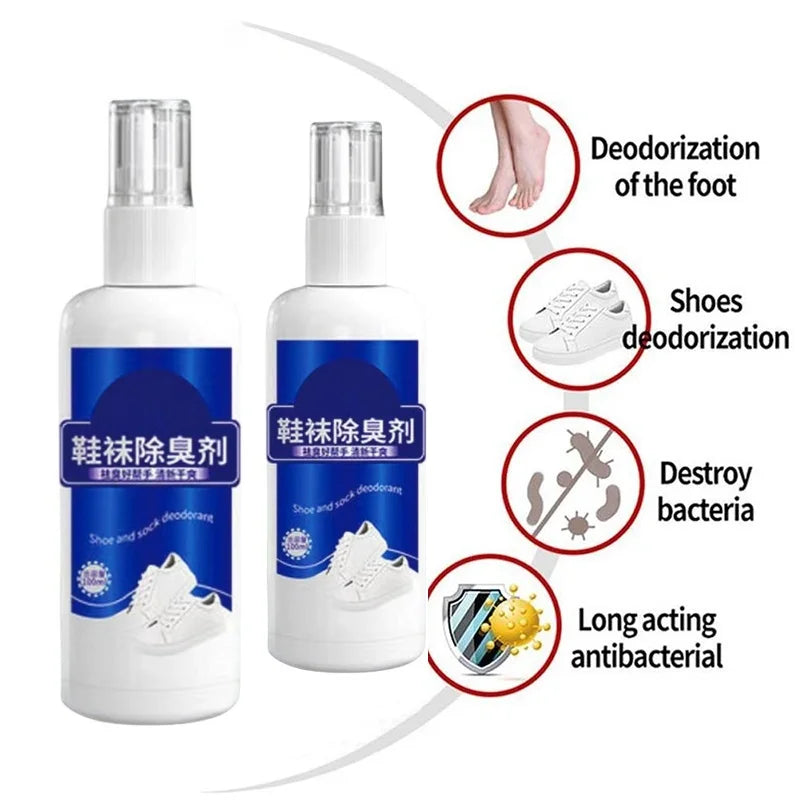 Shoes Deodorizing Removal Spray Foot Socks Odor Stink Freshener Shoe Cabinet Deodorant Feet Antiperspirant Health Care 100ml