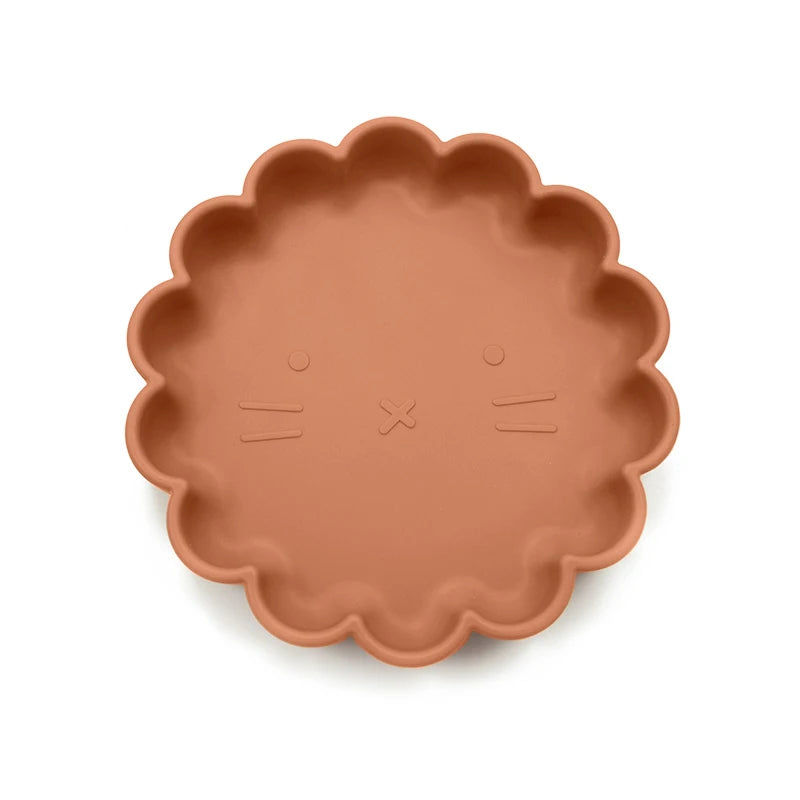 1PC Baby Silicone Dishes Dining Bowls Pumpkin Shape Feeding BPA Free Tableware Cartoon Plates Children Baby Feeding Dinner Bowl