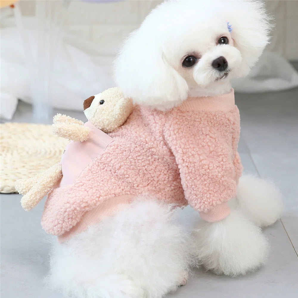 Pet Cats Dog Clothes Winter Warm Down Jacket For Small Dogs Cotton Chihuahua Hooded Clothes Dog Windproof Clothing Coat Apparel