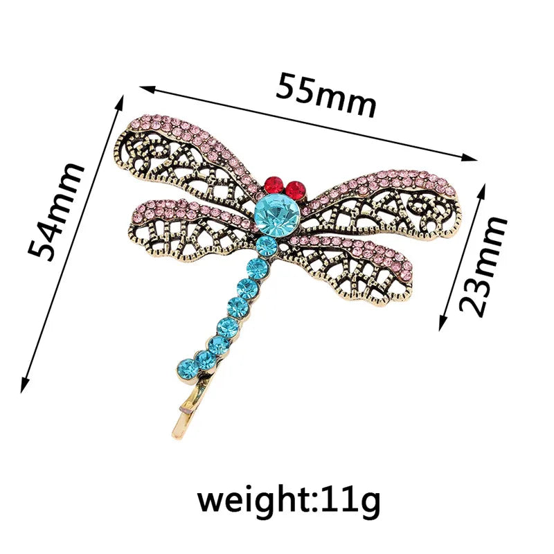 Horror Movie Coraline Cartoon Dragonfly Hairpin Hair Clips Barrettes For Women Fashion Metal Jewelry Gift