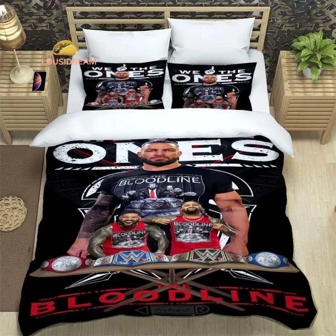 Wrestling Game WWE EAW Bedding Set Fashion Wrestling Sport American Nightmare Cody Rhodes Duvet Cover Bed Comforter Set