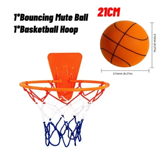 Mute Silent Basketball Diameter 18/21/24 CM Indoor Silent Skip Ball Squeezable Slient Child Sports Toy Game Bounce Basketballs