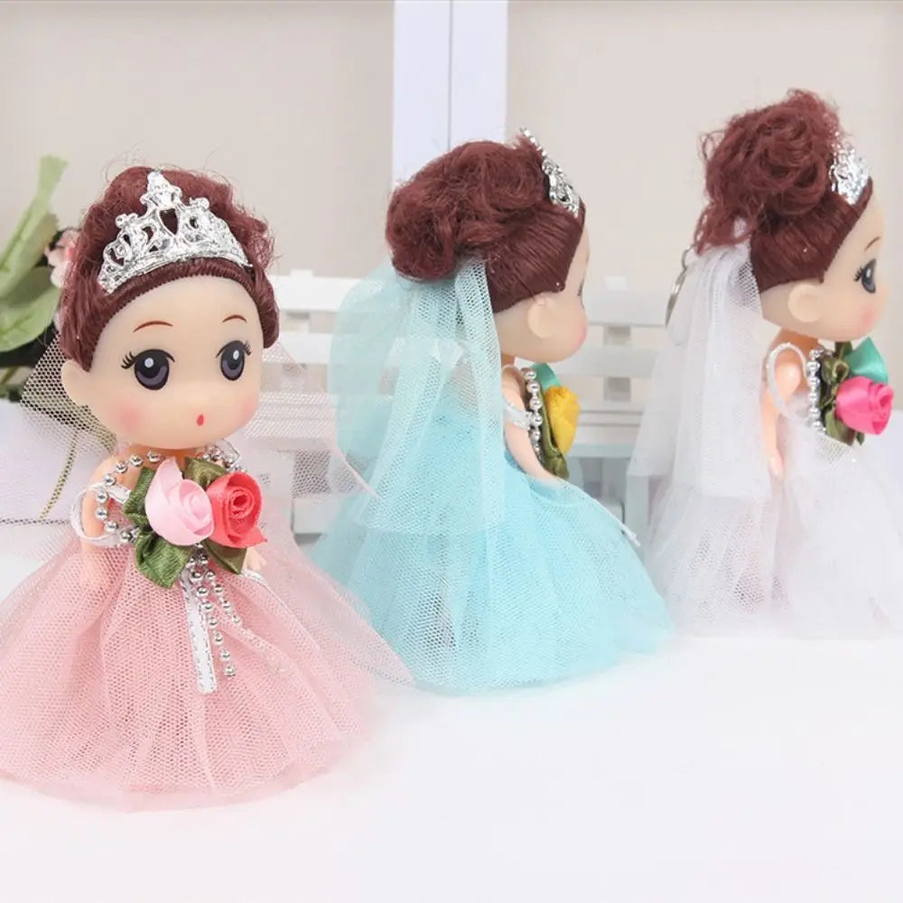 12 Cm Big Eyes Princess BJD Doll Korean Makeup Look DIY 12cm Bjd Doll Safe Plastic Sweet Wedding Dress Mini Girl Toy