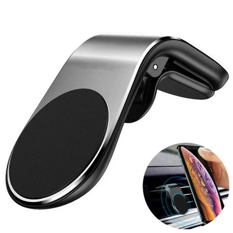Magnetic Car Phone Bracket Breathable Clip Bracket Rotating Mobile Phone GPS Bracket Car Air Outlet L Bracket Car Phone Holder