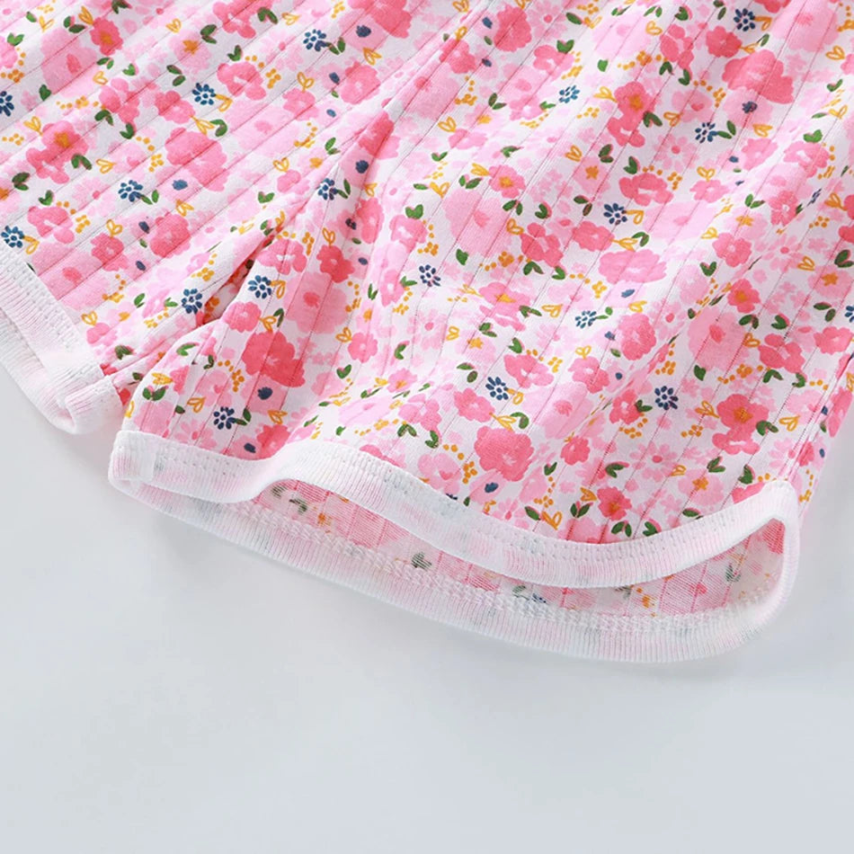 2 Pcs Children's Vest Sets Kids A-class Cartoon Print Girl Camisoles Baby Summer Clothes Shorts Girls' Home Clothes Pajama Sets