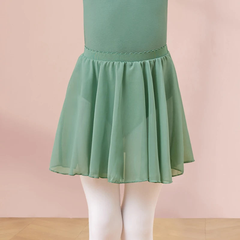 Ballet Skirt for Girls Chiffon Ballet Skirt Women Sheer Dance Skirt Elastic Waist Skirt Kid Pull on Skirt Adult Mini Dance Skirt