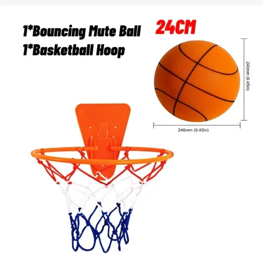 Mute Silent Basketball Diameter 18/21/24 CM Indoor Silent Skip Ball Squeezable Slient Child Sports Toy Game Bounce Basketballs
