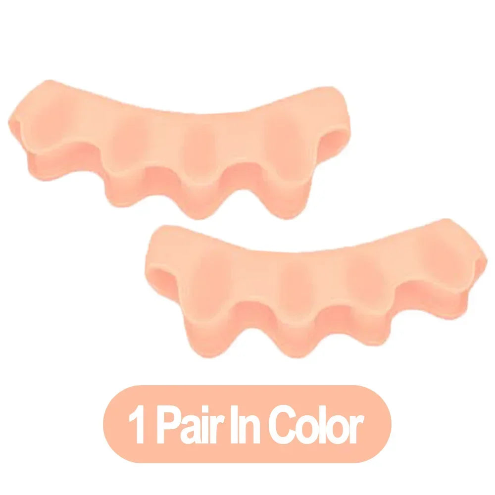 1 pair Corrective Orthosis Toe Separator Stretchers Silicone Foot Care