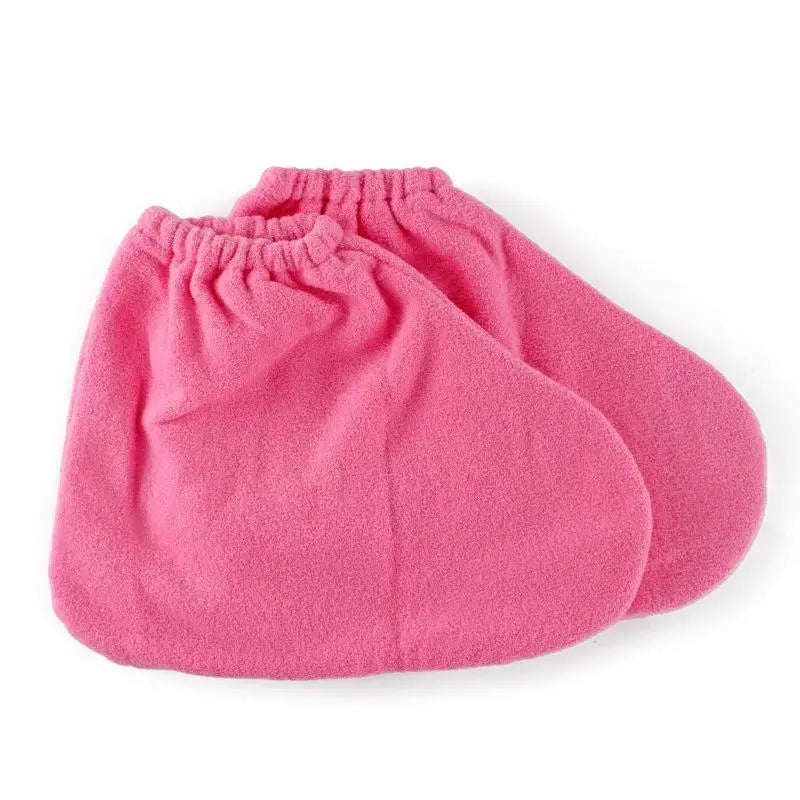 〔DD329〕1 Pair Insulation Care Gloves Flannel Elastic Opening Nail Protection Hand Therapy Paraffin Wax Mitts Reusable Warmers