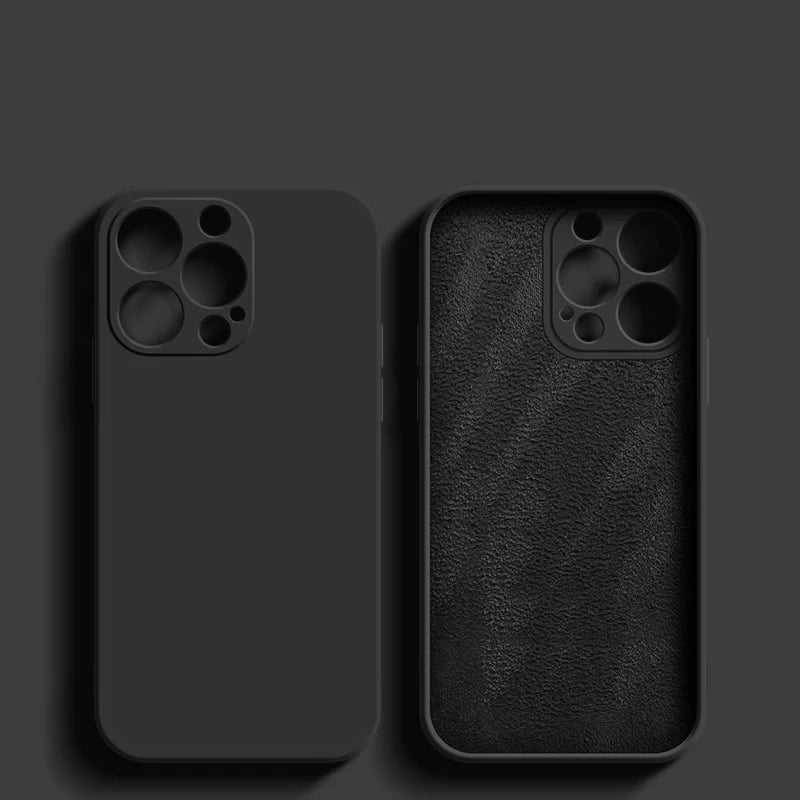 Luxury Liquid Silicone Phone Case For Apple iPhone 16 15 14 13 12 11 Pro Max Soft Case Shockproof Bumper Cover Phone Accessories