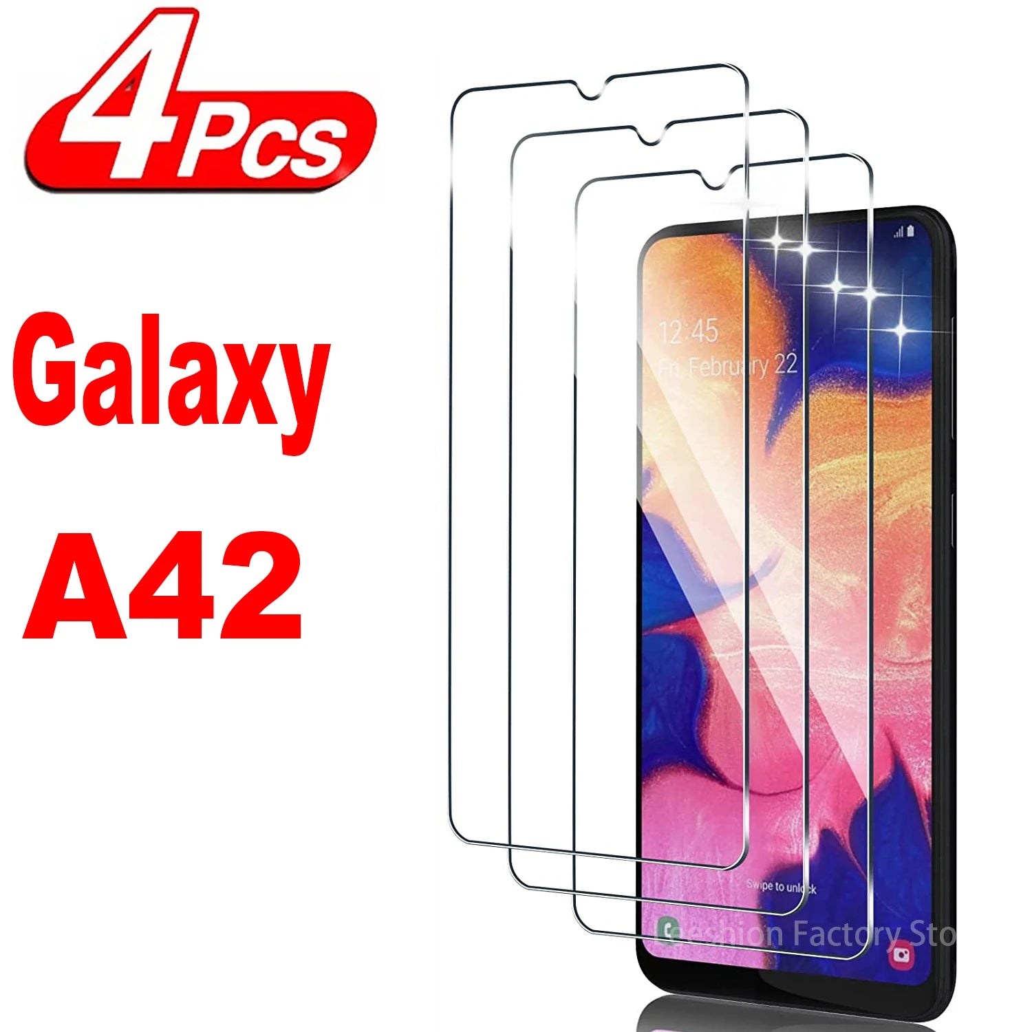 9H Screen Protector Film For Samsung Galaxy A42 5G 2/4Pcs HD Tempered Glass