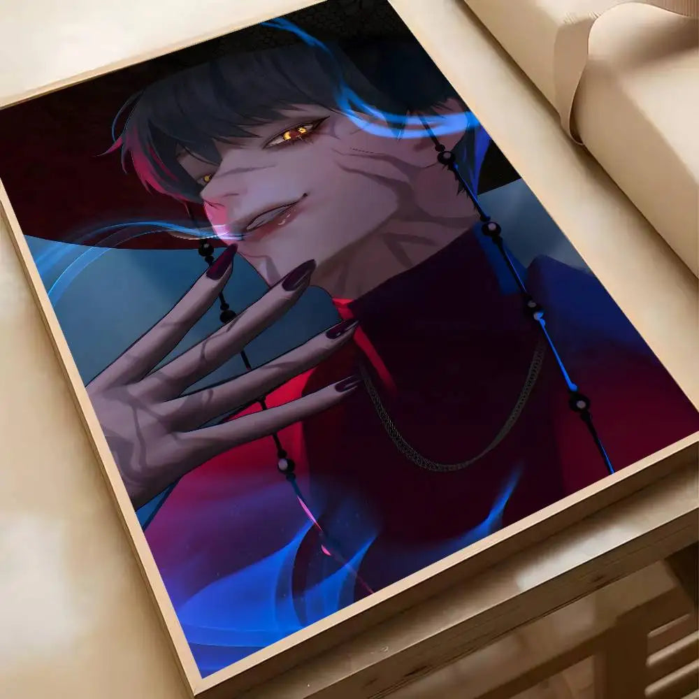 Hot Movie K-pop D-Demon H-Hunters Anime Poster Waterproof HD Art Wall Decal Self-Adhesive Print. Aesthetic Home Room Decor for L