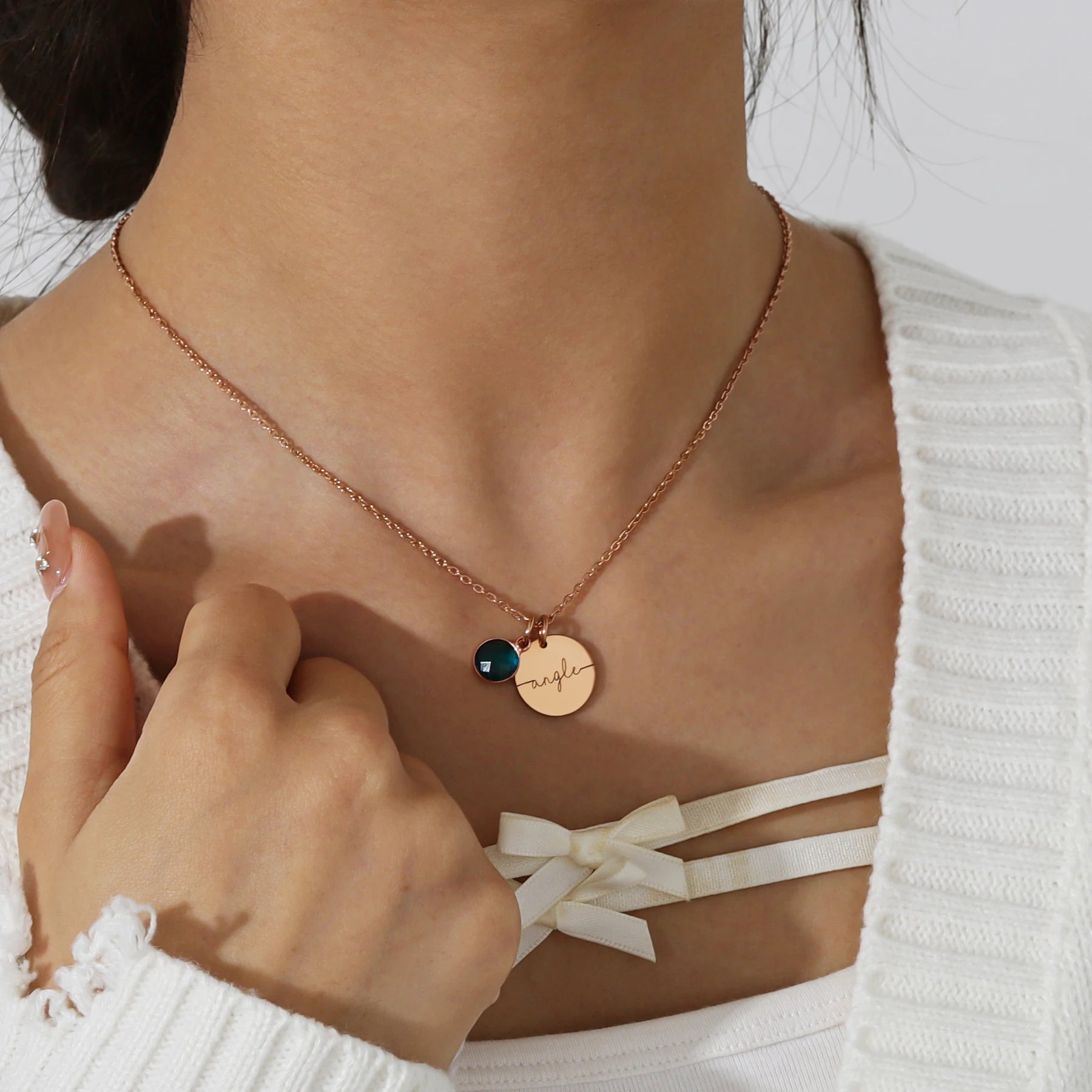 Personalized Birthstone Necklace for Women Best Customized Christmas Jewelry for Mother Gift Necklace Name Personalized for Mom