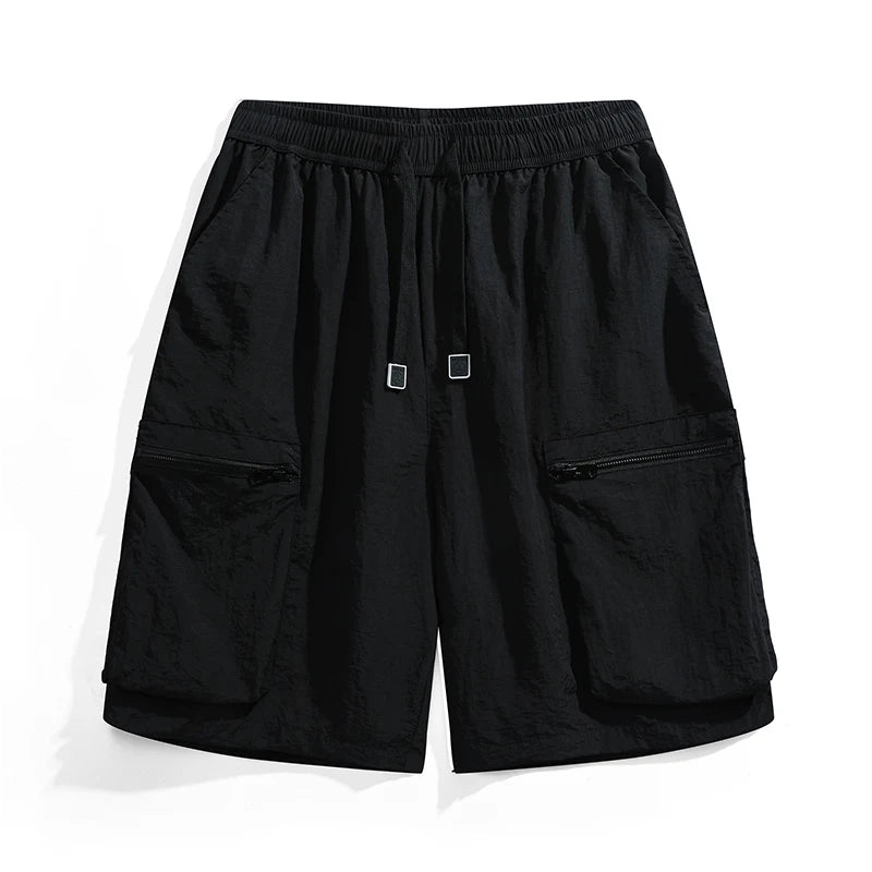 Super Large Size 12xl 11xl Men Shorts Hips 176cm Quick Dry Ice Silk Cool 100% Nylon Big Pocket Fat 10xl 9xl 8xl Sweatshorts Male