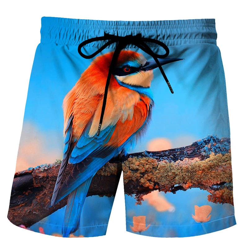 Funny Duck Graphic Beach Shorts for Men 3D Print Animal Board Shorts Sports Gym Swim Trunks Swimsuit homme Cool Ice Shorts Pants
