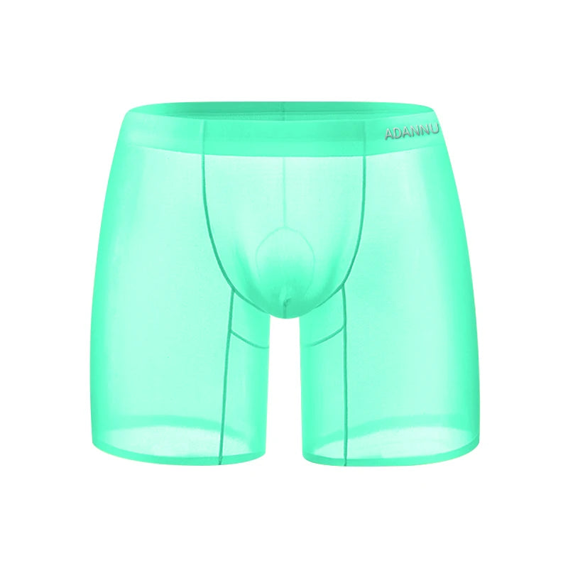 1/2/3 PCS Men's Ice Silk Boxers Transparent 0.01 Ultra-thin Fabric See Through Seamless Underwear antibacterial Boxer Shorts