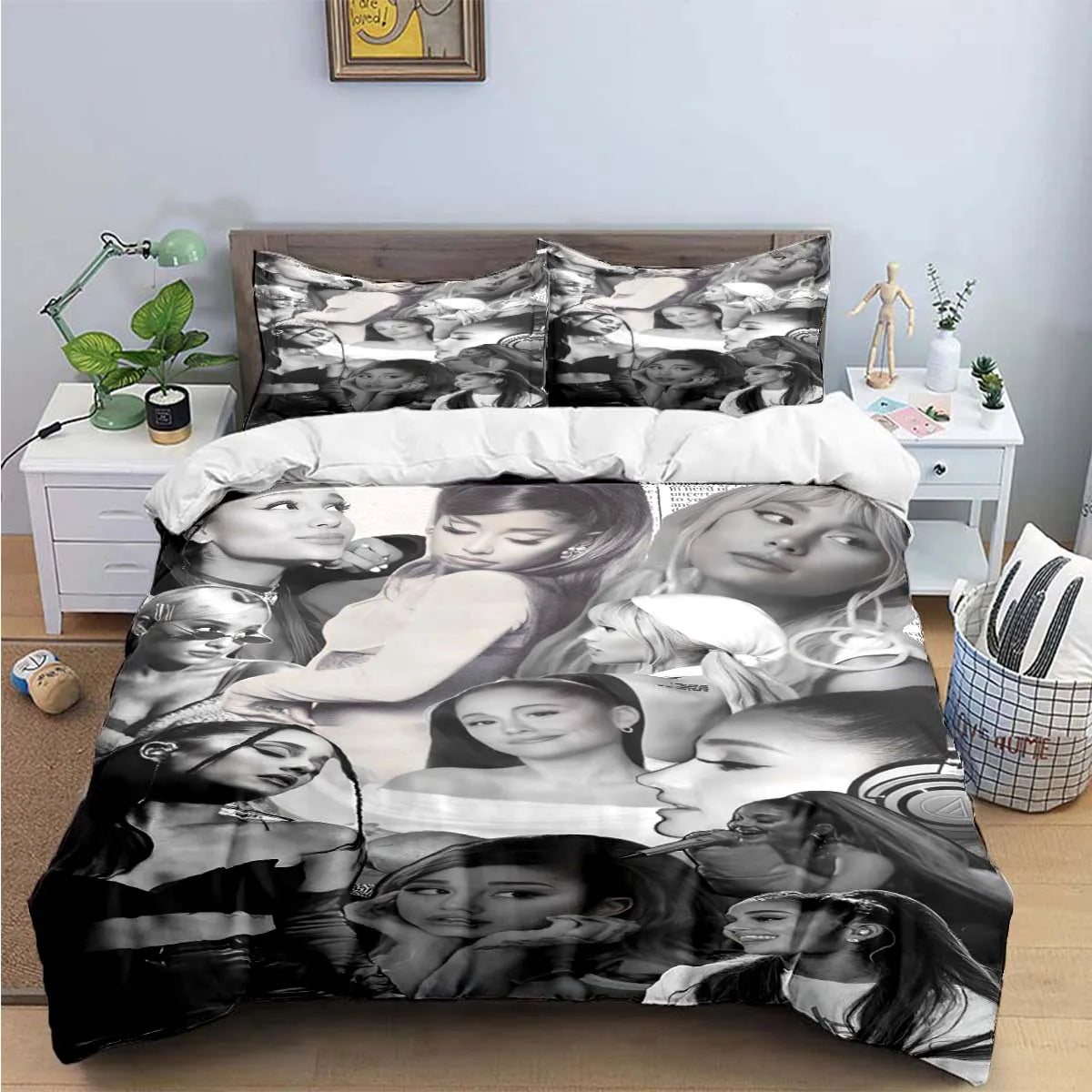 Fashion Pop Singer A-Ariana G-Grande Print Bedding Sets Bed Supplies Set Duvet Cover Bed Comforter Set Bedding Set Luxury Gift