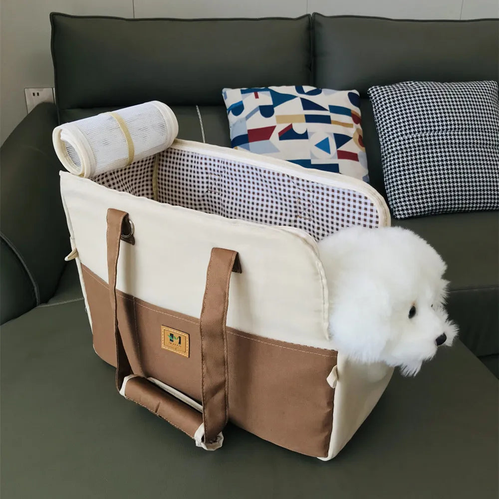 Pet Carrier for Cats Dog, Portable 41X31X19cm, Polyethylene foam cotton Interlayer, Car Seat Pet Protection Travel Carrier