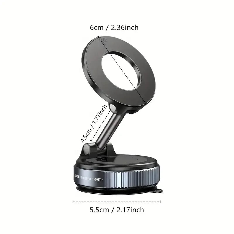 Novora Ultra Strong Vacuum Suction Car Phone Holder 360° Magnetic Mount with 66 lbs Twist-Lock Force Foldable & Magsafe Compatib