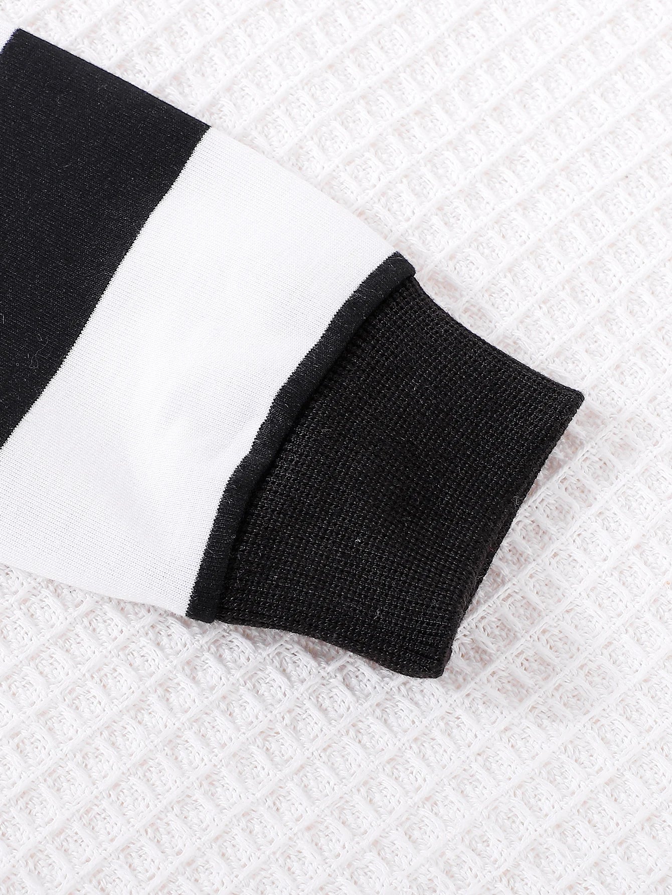 Unisex Kids Casual Striped Note Long Sleeve Top with Denim Pants Two-Piece Set for Boys And Girls