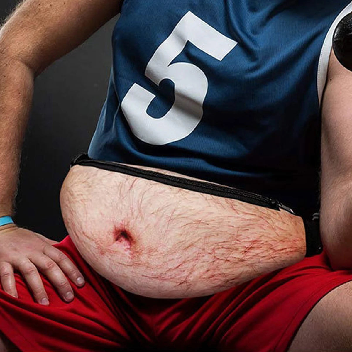 Creative and weird fat belly Fanny pack anti-harassment beer belly Fanny pack pu belly leather Fanny pack