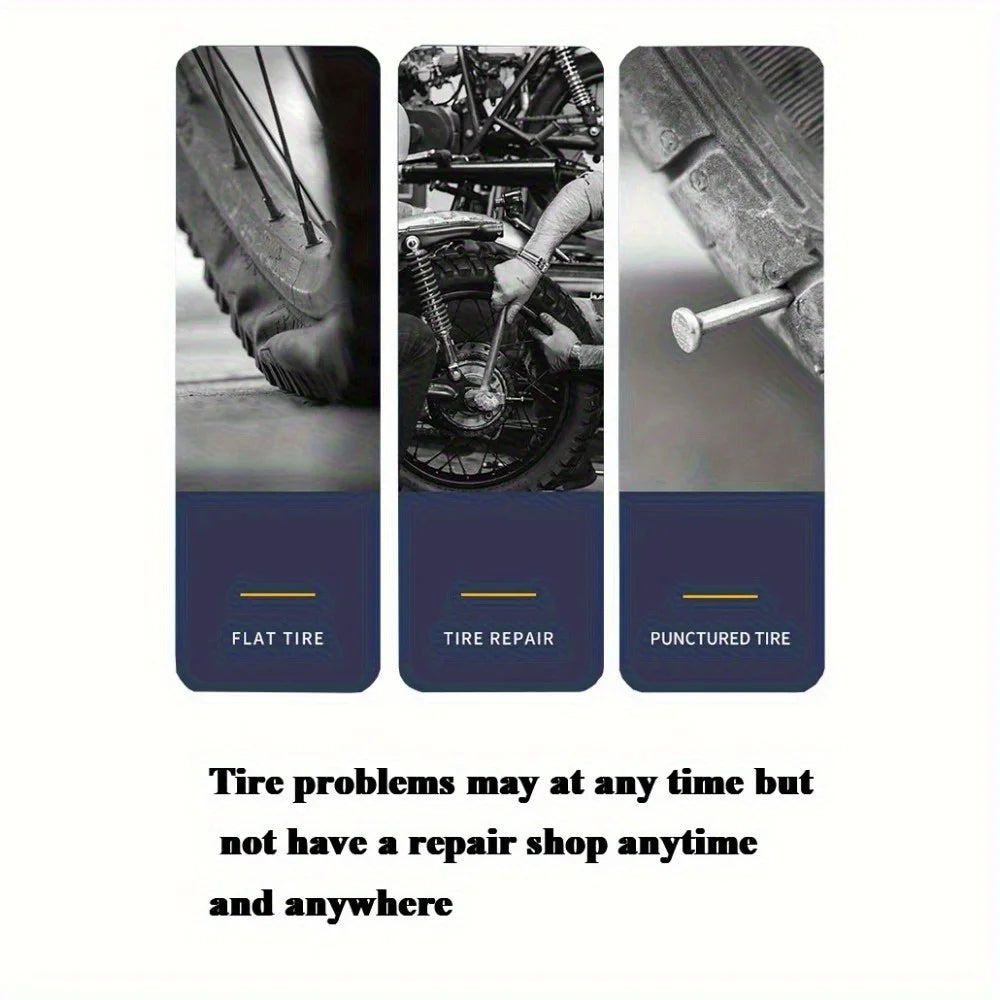 Ultimate Tire Repair Tool Kit - Emergency Puncture Fix with Tire Strips & Plug Tools for Cars, Motorcycles, Trucks, and Bicycles