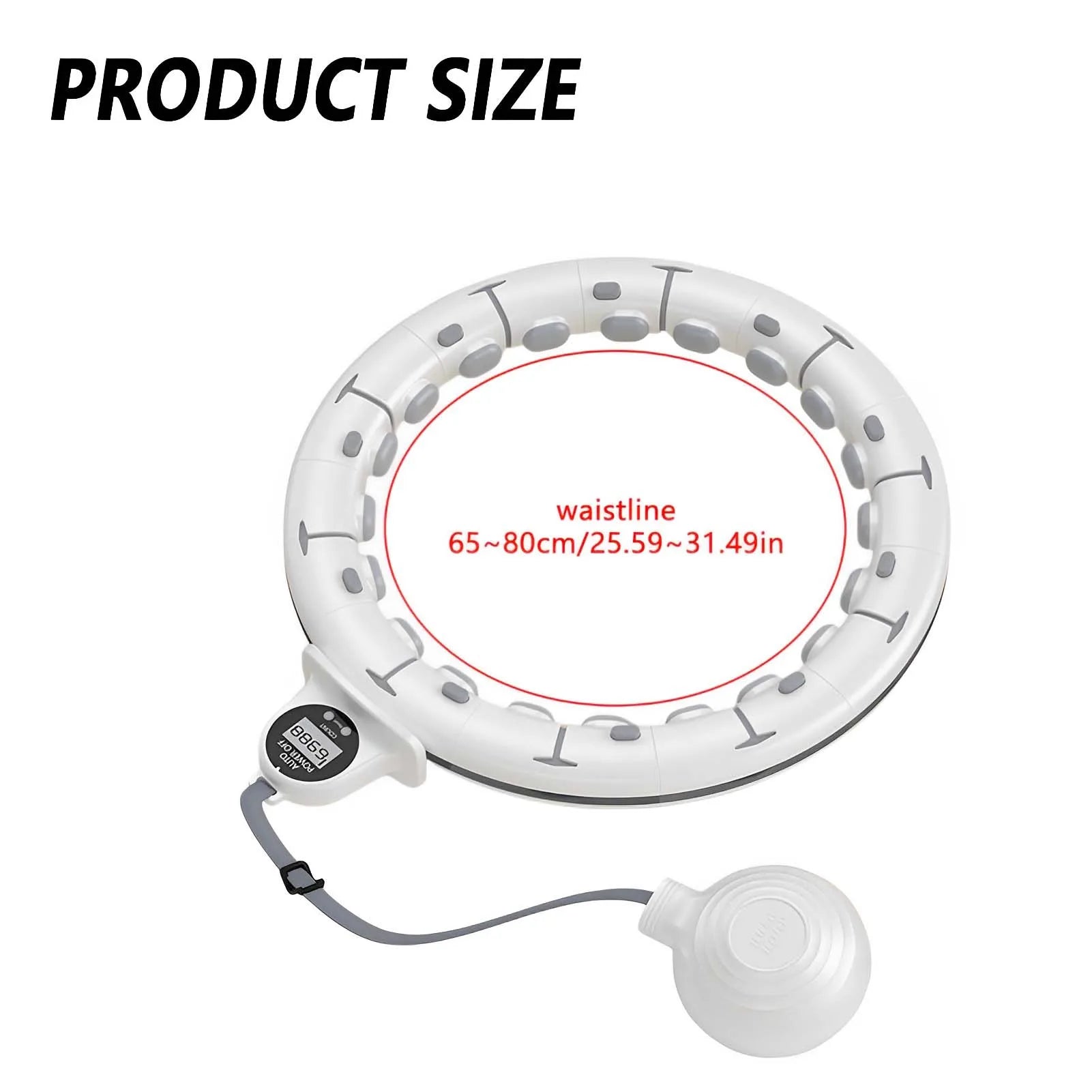 Smart Weighted Fitness Hu La Hoop Fitness Massage Exercise Circle with Ball and Counter for Adults Weight Loss