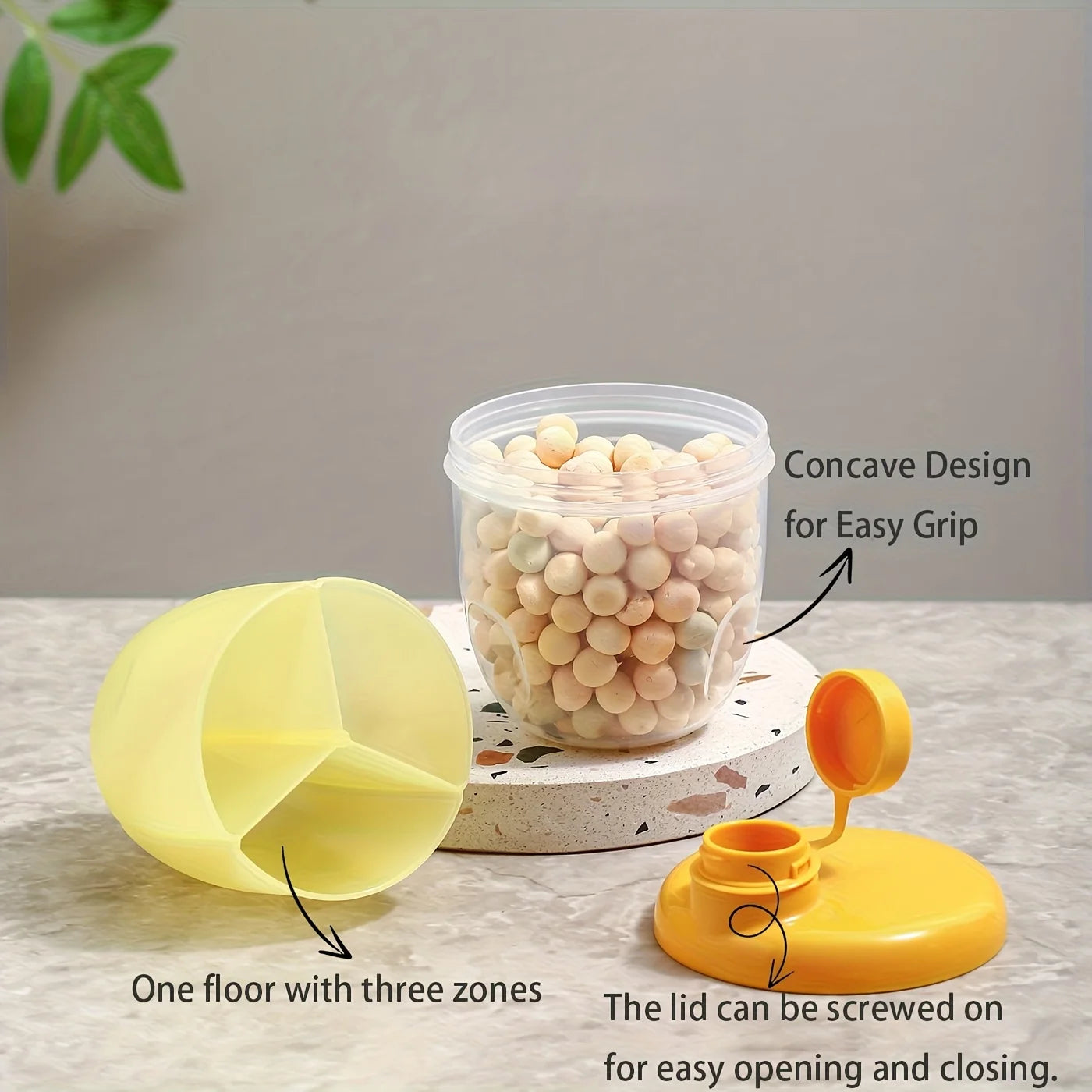 New 3-Grid Baby Travel Food Formula Dispenser, Milk Powder Container,Storage Box, Snack Organizer for Outdoor Baby Feeding