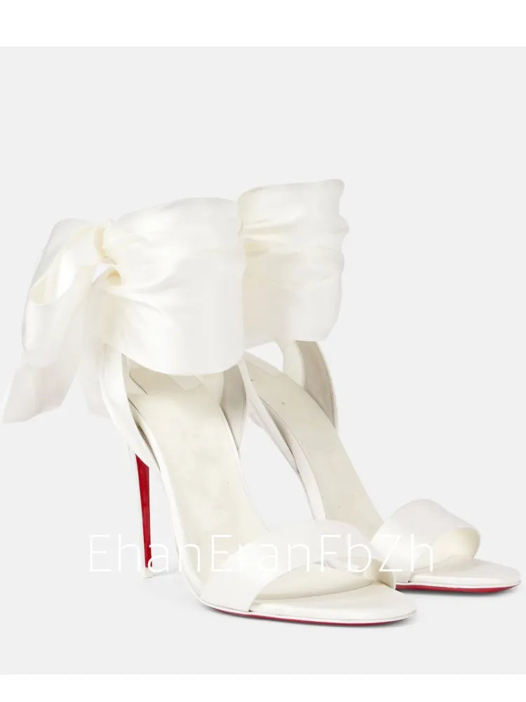 2025European and American Summer New Ankle Strap Women's Slim High-heeled Sandals Fashionable and Sexy Party Wedding Sandals