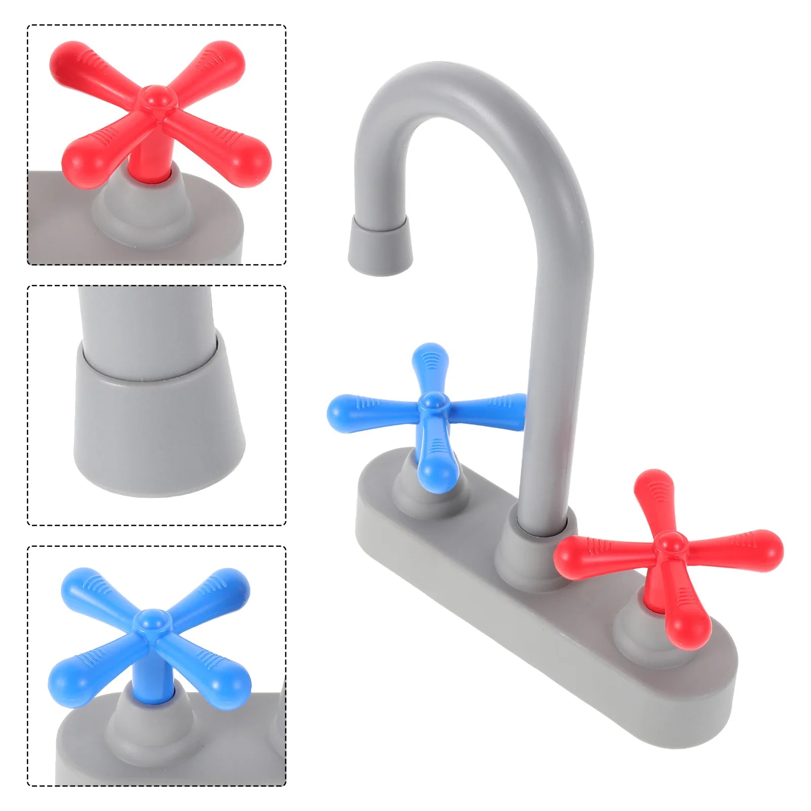 Realistic Kitchen For Kids Safe Portable Pretend Play Sink Accessories High Simulation Design Children'S Kitchen Faucet Set