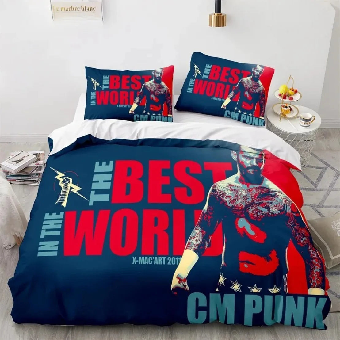 Wrestling Game WWE EAW Bedding Set Fashion Wrestling Sport American Nightmare Cody Rhodes Duvet Cover Bed Comforter Set