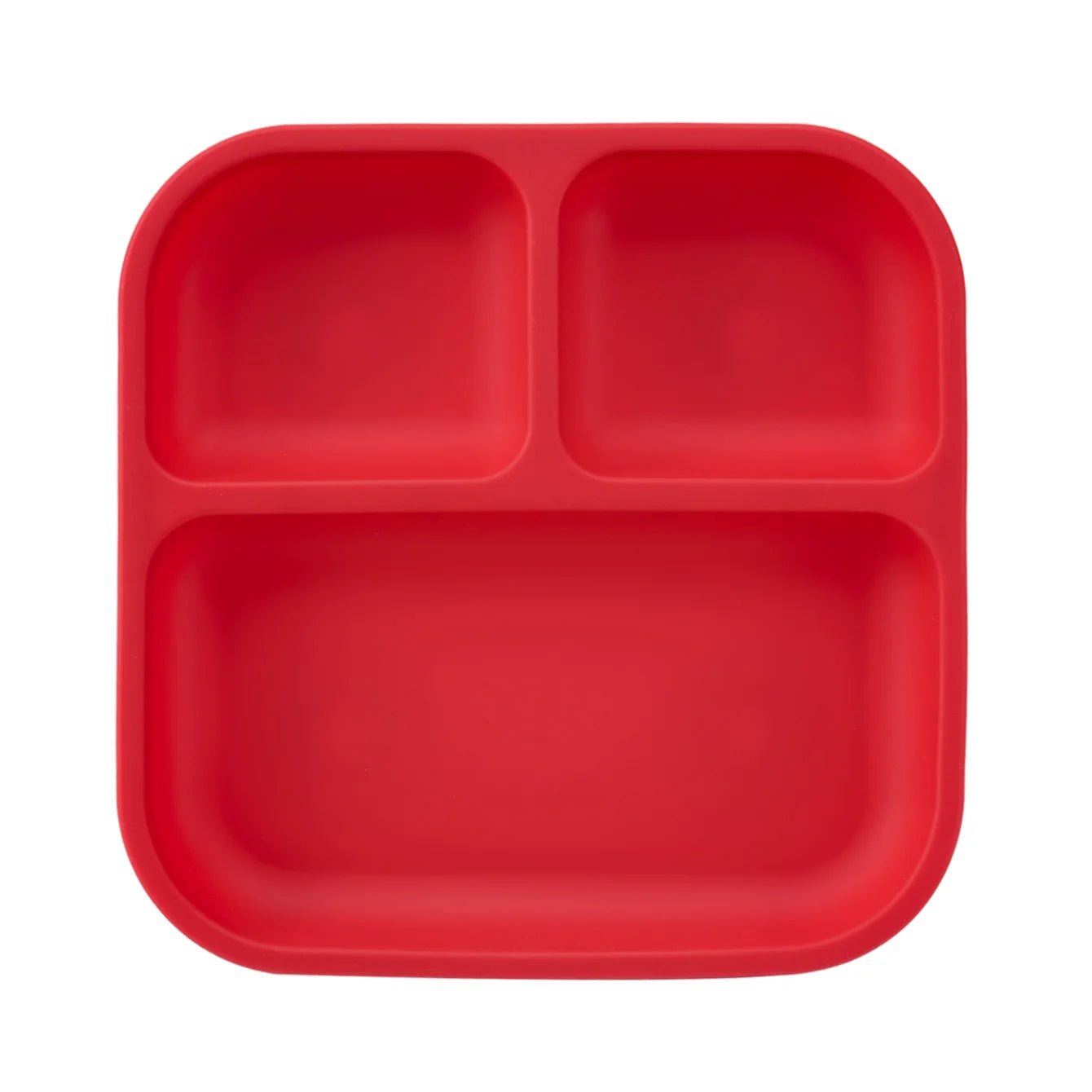 Color Kids 1PC Silicone Divided Plate for Babies BPA Free Feeding Bowl With Sucker Dishes Children's Tableware Christmas Gift