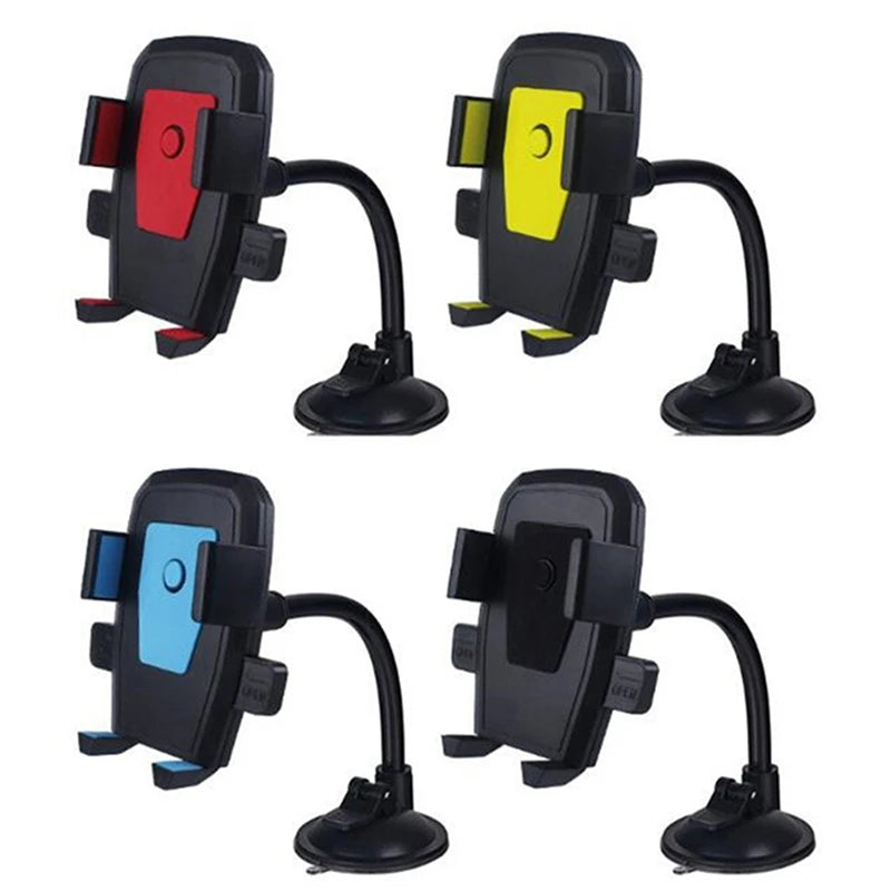 New Car Phone Holder Bracket Mount Cup Holder Universal Car Mobile Support Suction Windshield Phone Locking Car-Accessories