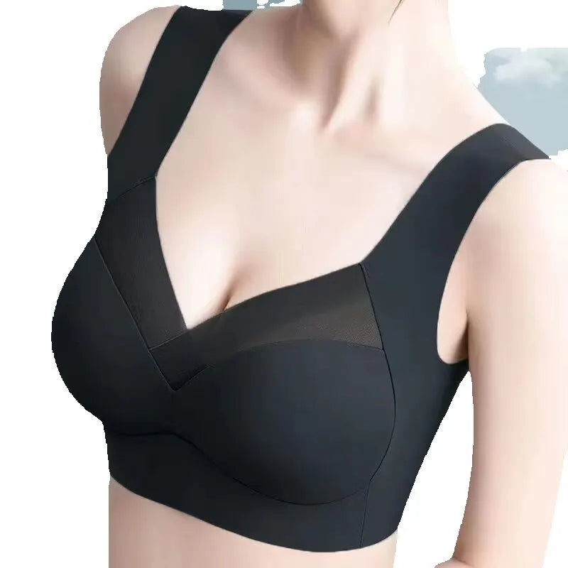 EUR/USA Size Women Breathable Sports Bra Inner Support Push Up Brassiere Vest Patchwork Mesh Gym Underwear Tops Padded Bras