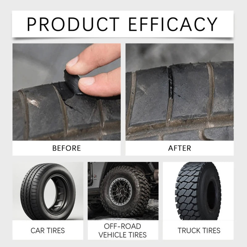 Tire Repair Black Glue Strong Rubber Wear-resistant Non-corrosive Car Instant Strong Tools Adhesive Instant Bond Repair