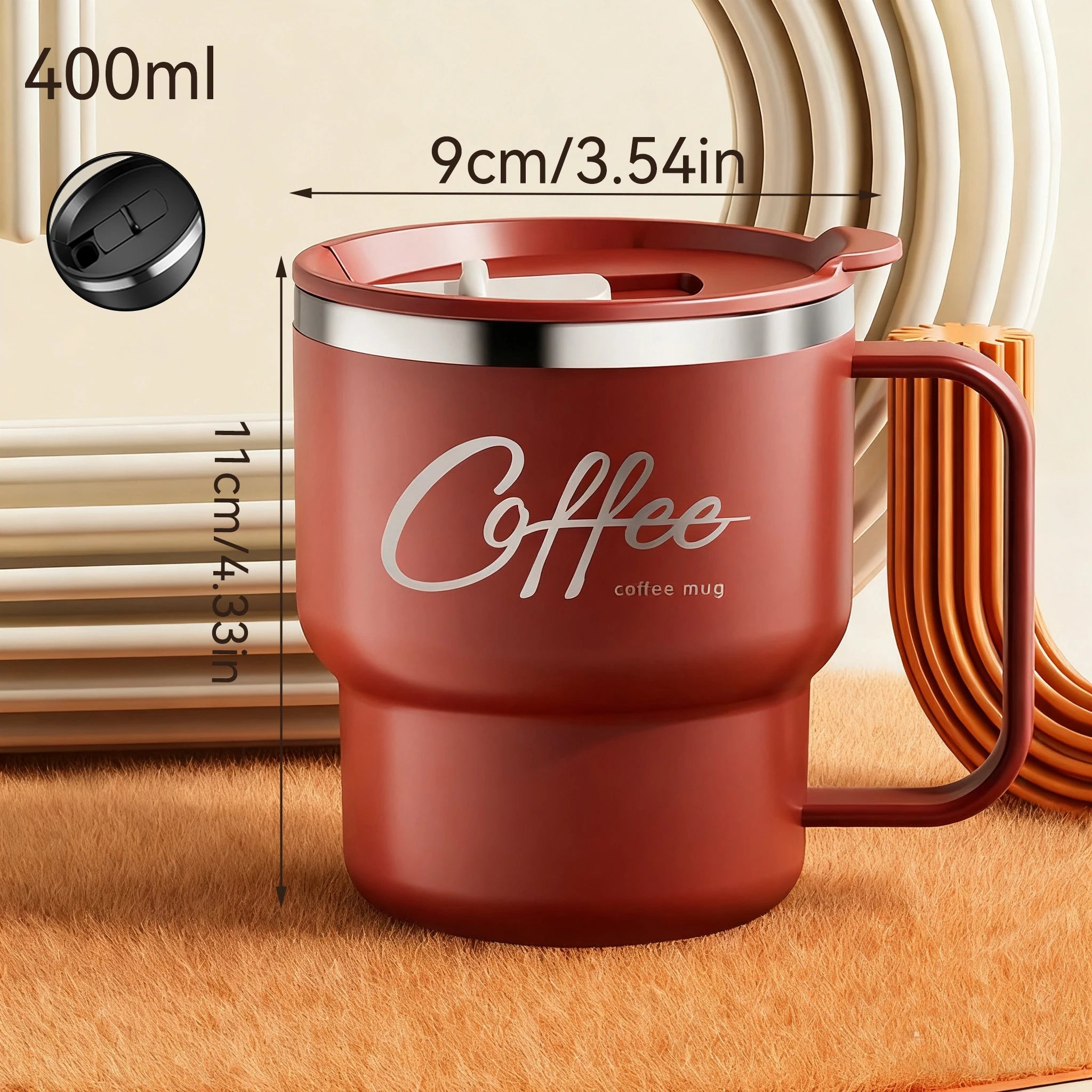 400ML Double Layer Coffee Mug 304 Stainless Steel Sealed Drinking Cup For Cold And Hot Water Insulated Milk Coffee Cup Drinkware