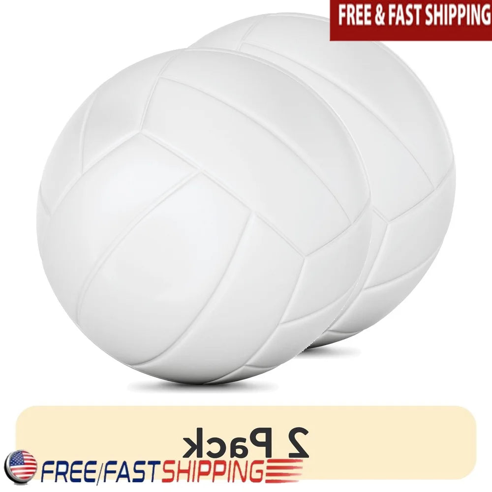 2 Pack Youth Volleyball Indoor Outdoor Composite Durable Full Size Easy to Control Ready to Use Perfect Practice Games