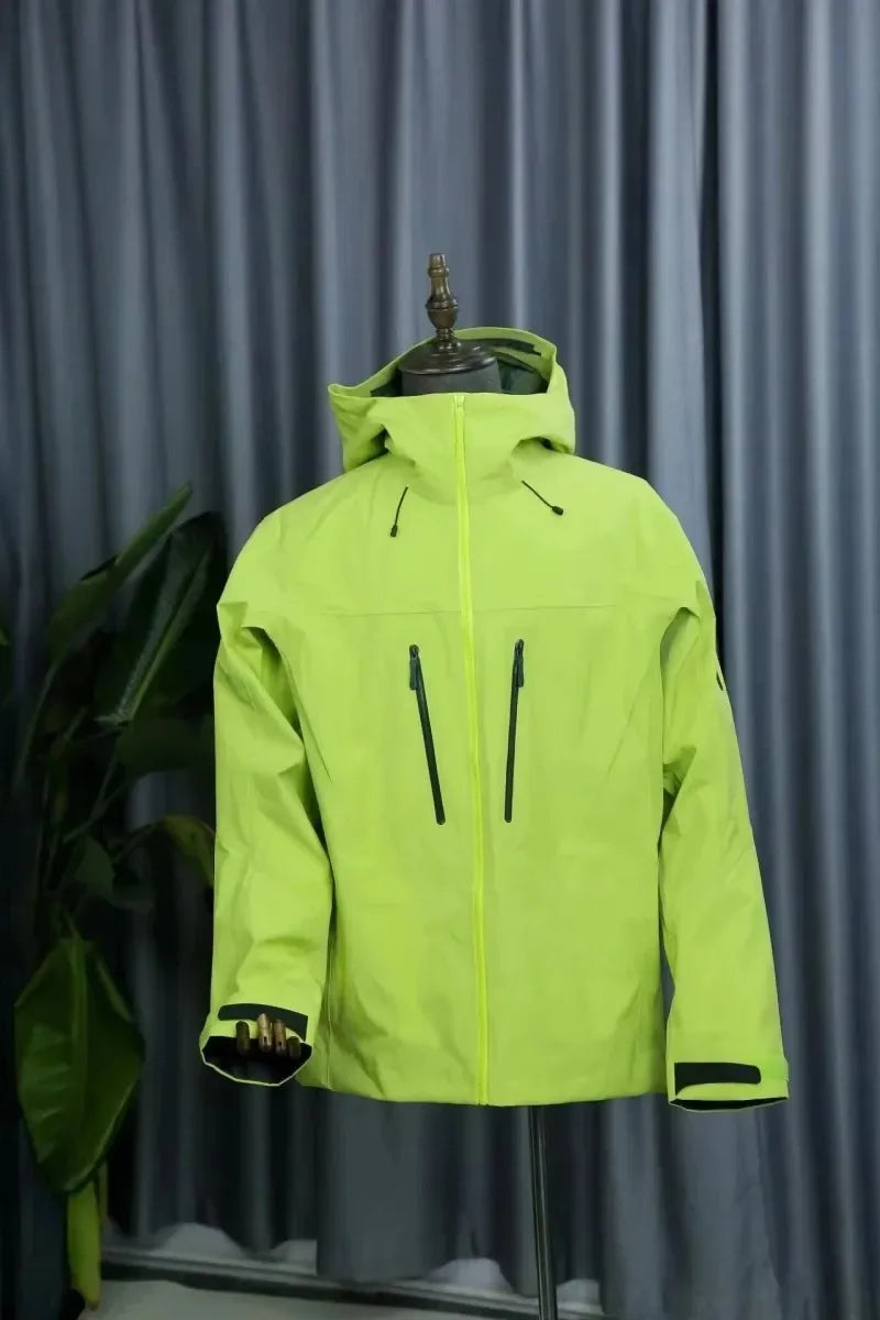 ARC Three Layer Mens Womens High Quality Camping Coat Outdoor SV Embroidery Waterproof Windbreaker Hiking Ski Jackets Unisex