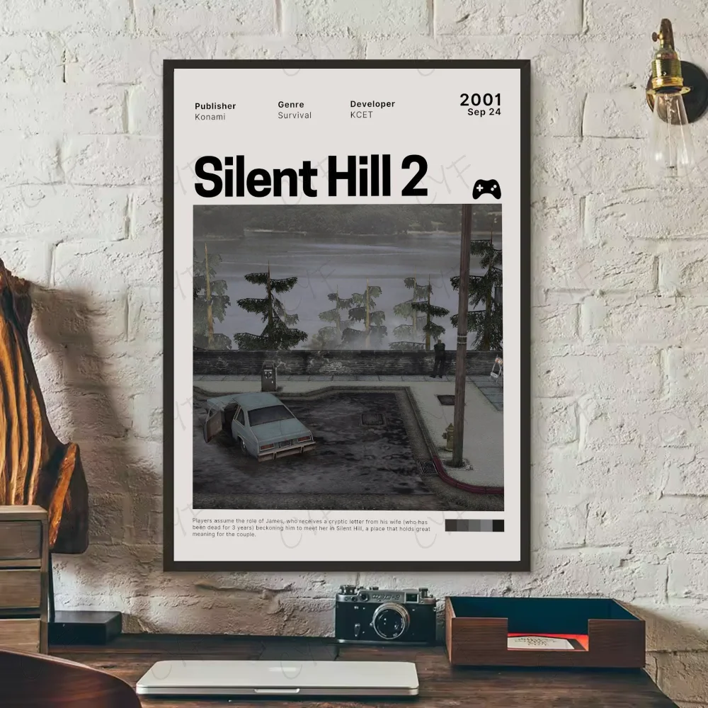 Hot Classic Silent Hill 3 Game anime Poster HD art sticky wall waterproof home living room bedroom bar aesthetic decoration