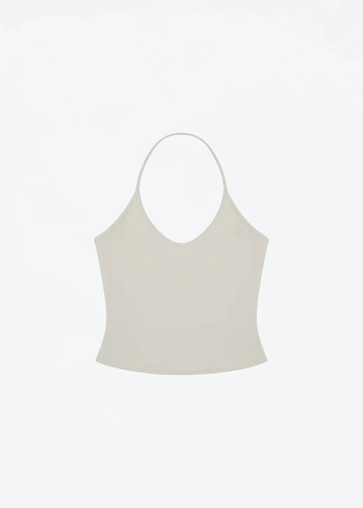 Tank Baby Blue Thin Strap Halter Small U-Neck Vest White Sexy Women's Summer Short Top