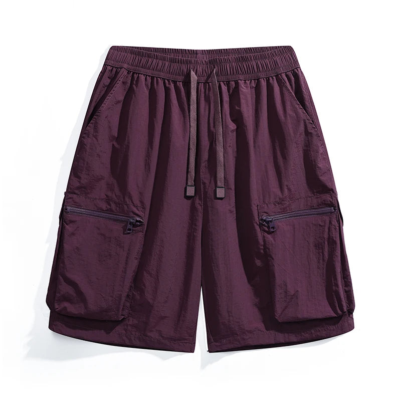 Super Large Size 12xl 11xl Men Shorts Hips 176cm Quick Dry Ice Silk Cool 100% Nylon Big Pocket Fat 10xl 9xl 8xl Sweatshorts Male