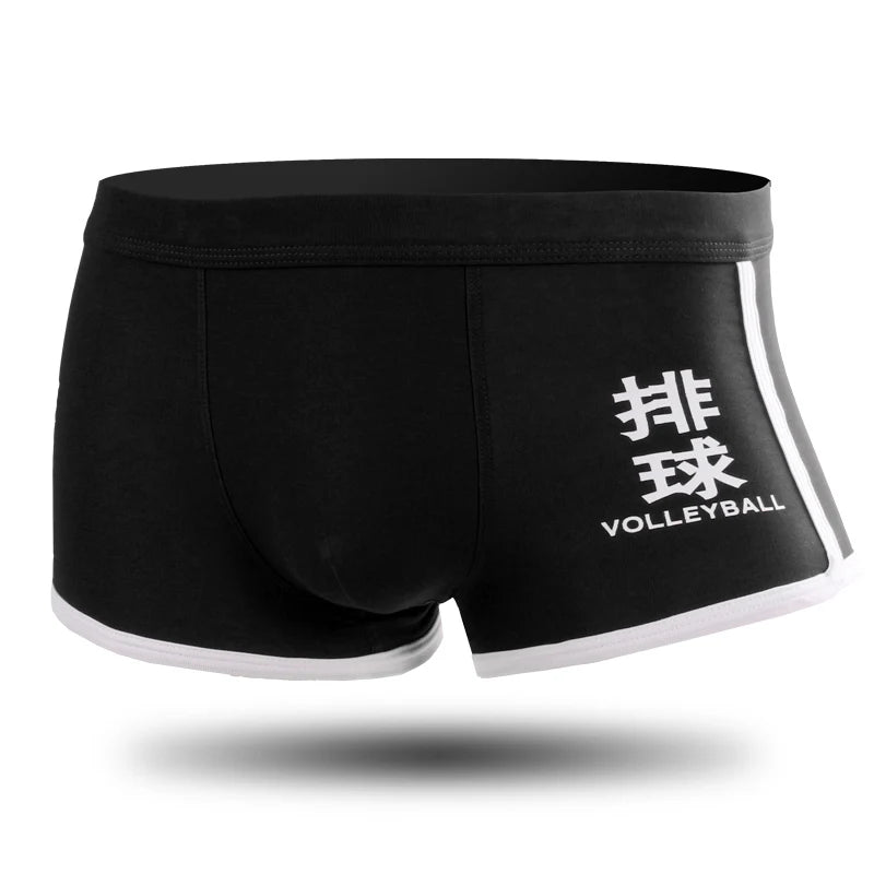 Men's Underwear Boxer Briefs Cotton Scrotum Support Breathable Personalized Trendyy Youth Shorts Sports Thin Boxer Briefs
