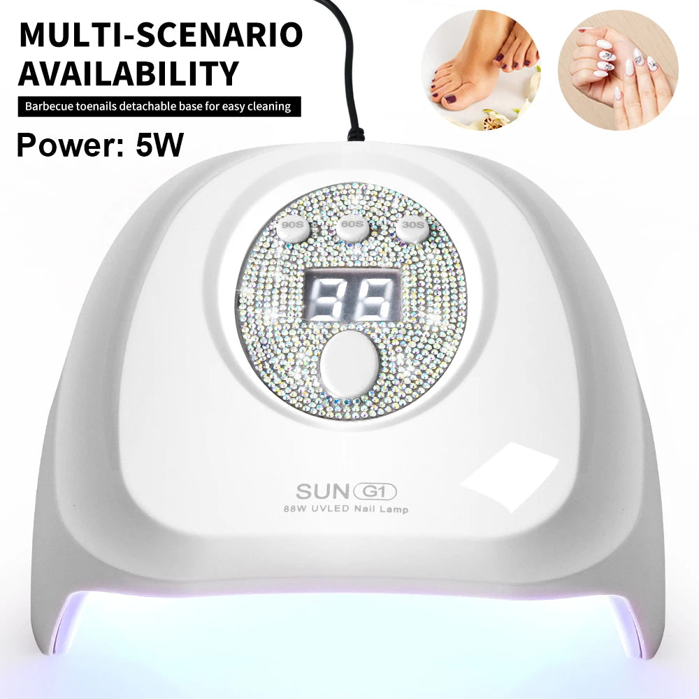 Nail UV/LED Dryer Lamp with 24 LEDS Quick Drying Nails Light Have 3 Timer Modes LCD Display for Manicure Salon Acrylic Gel Tools