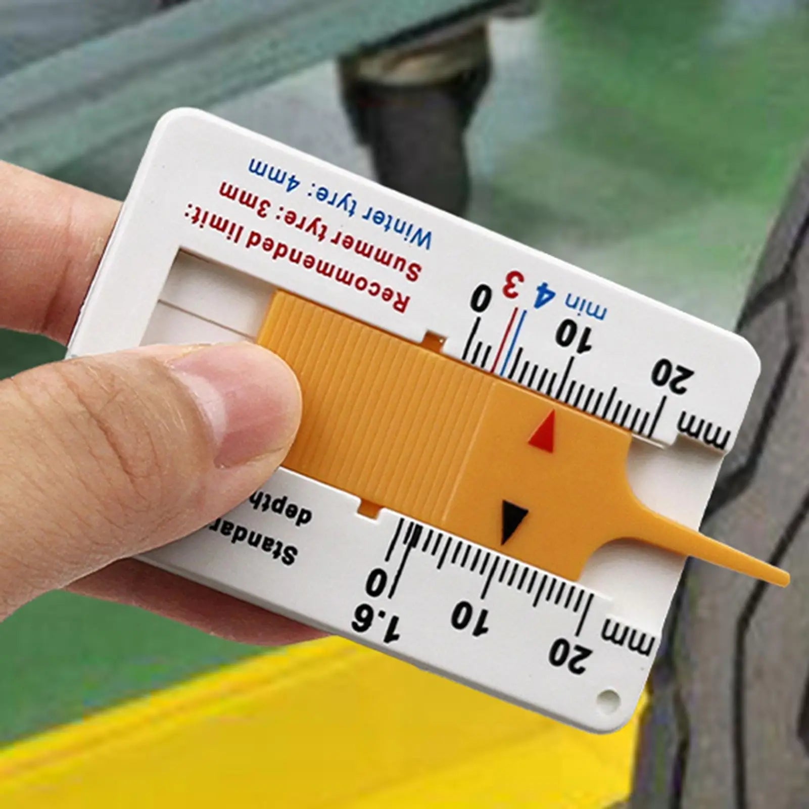 Car Inspection Tools Car Tester Tire Depth Ruler Tire Thickness Gauge For Cars Tyre Ruler Tread Depth Accurate Measurement Tools
