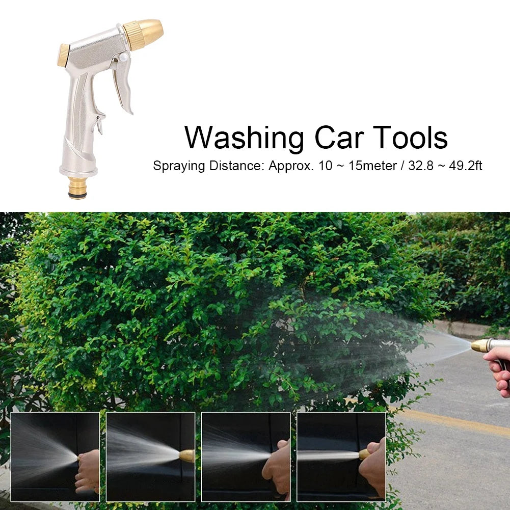 Car Washing Water Gun Pure Brass All Metal High Pressure Household Cleaning Spray
