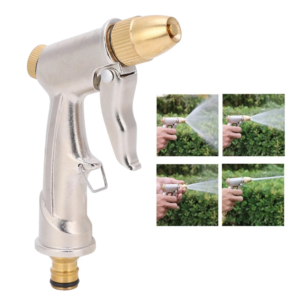 Car Washing Water Gun Pure Brass All Metal High Pressure Household Cleaning Spray