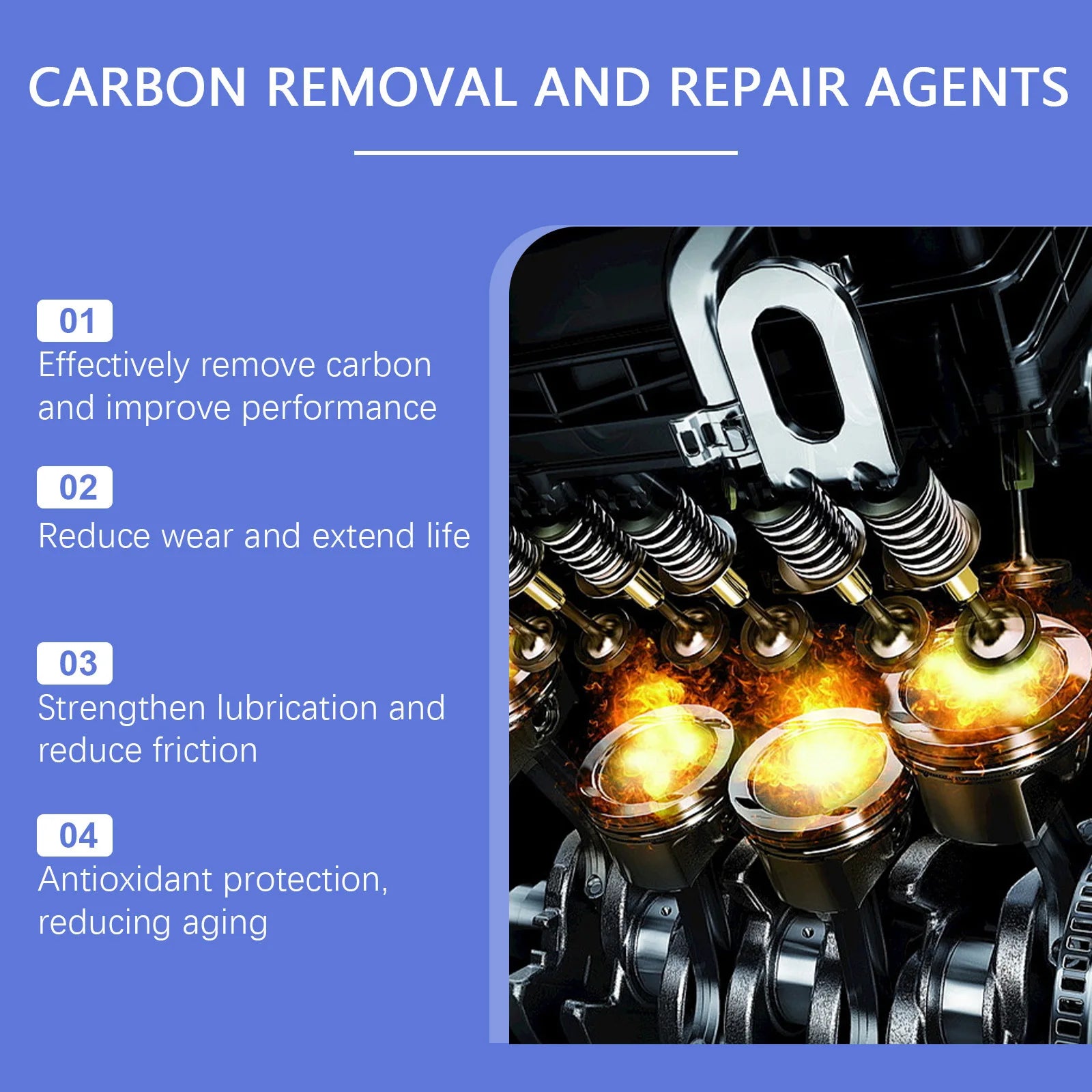 100ml Car Engine Carbon Removal Repair Agents Powerful Cleaner Care Liquid Cylinder Decarbonization Noise Reduction Repair