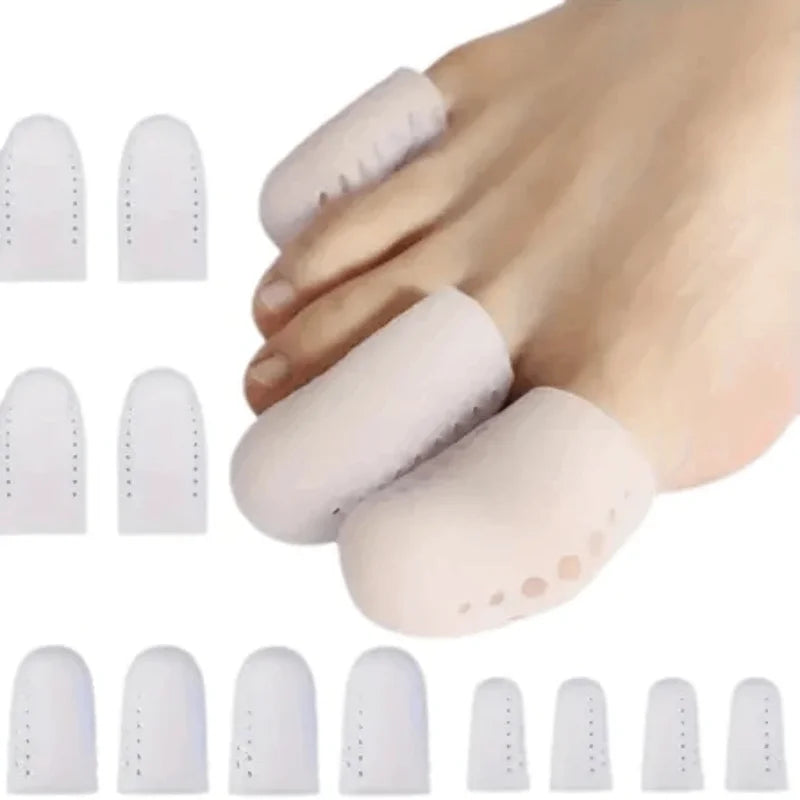 2Pcs=1Pair Silicone Toe Caps Anti-Friction Breathable Prevents Blisters Toe Caps Cover Protectors Foot Care Toe Protector