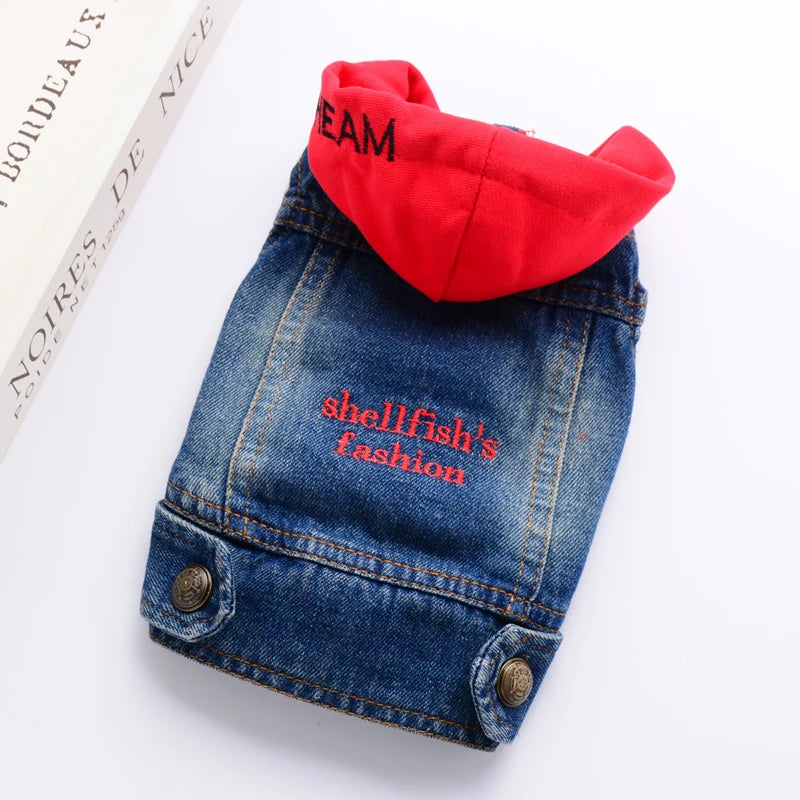 Spring Denim Dog Vest Shih Tzu Clothes for Small Dogs Yorkshire Terrier Puppy Jeans Jacket for Chihuahua Apparel Cat Clothes